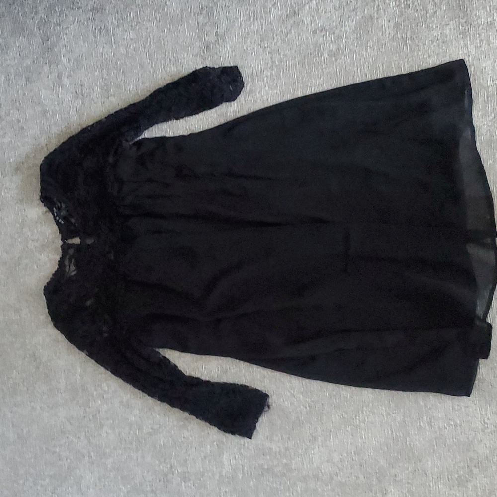 Black babydoll lace dress